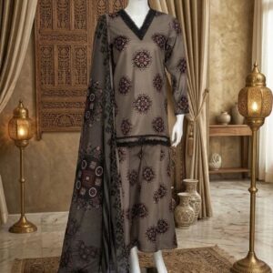 Siyah-e-Noor Earth D2-(3 piece) Stitched